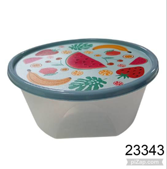 Imagen de TUPPER REDONDO TAPA HERMETICA ESTAMPADA 23.5X10.5CM 3.26